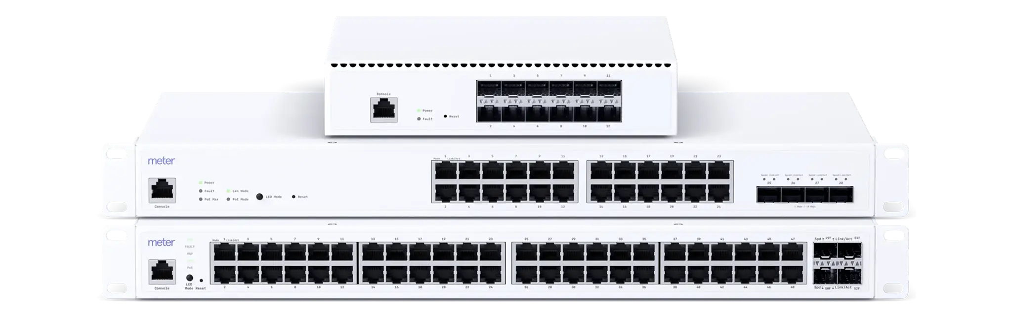 Meter Gen 2 Switches: 12, 24, 48-Port PoE+
